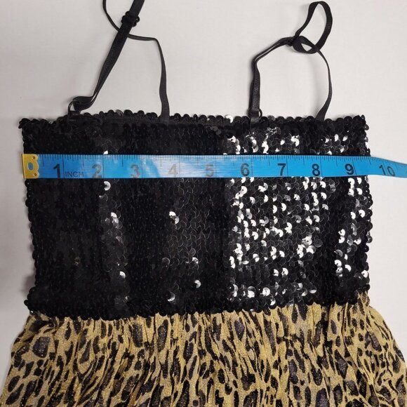 Gold Glitter Sparkly Mini Dress Size S or Petite - Picture 5 of 7